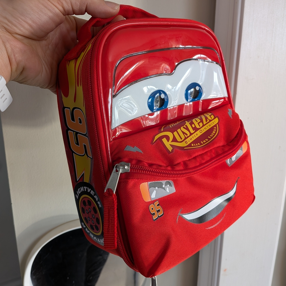 Disney Cars Lightning McQueen Red Lunch Bag
